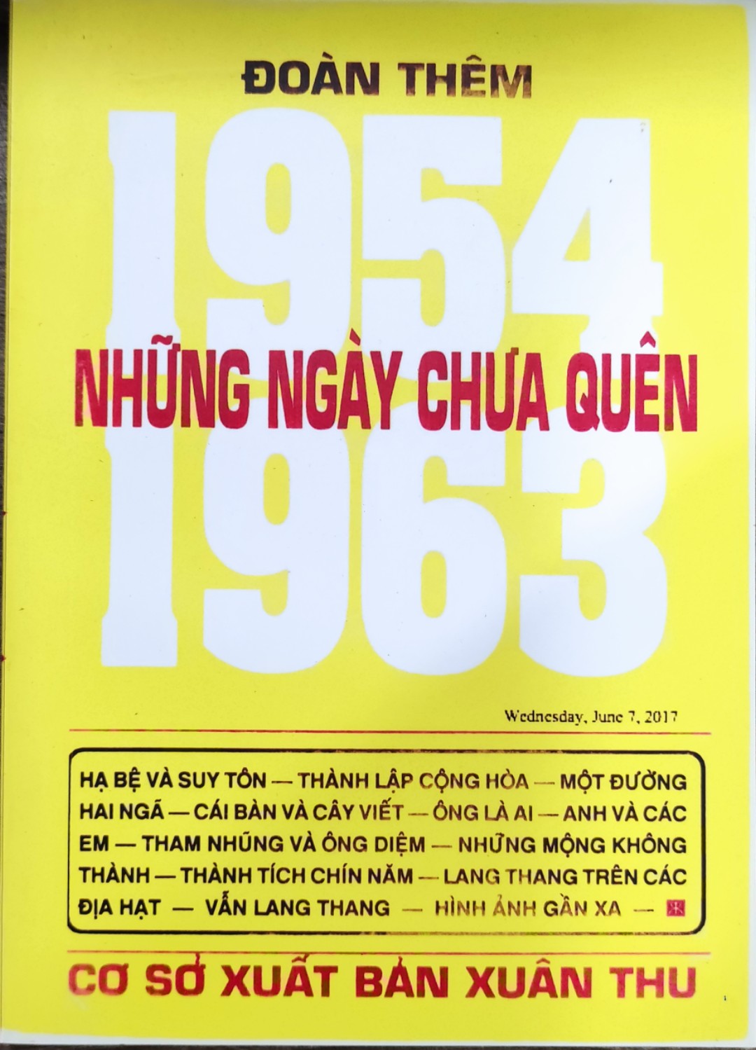 NHỮNG NGÀY CHƯA QUÊN (1954-1963)