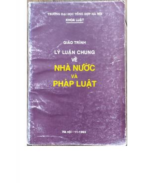 Giáo trình lý luận chung về nhà nước và pháp luật