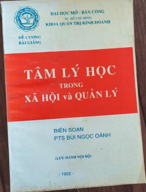 Tâm lý học trong xã hội và quản lý: đề cương bài giảng