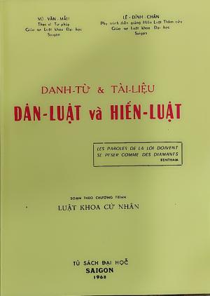 DANH TỪ & TÀI LIỆU DÂN LUẬT VÀ HIẾN LUẬT