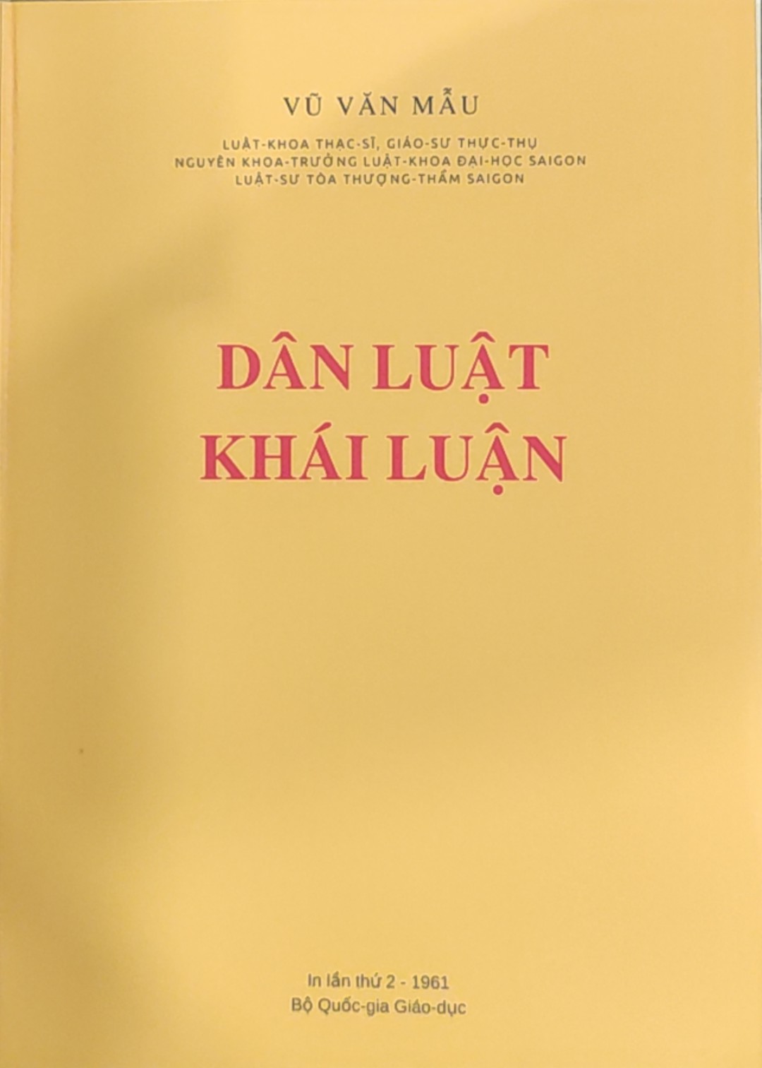 DÂN LUẬT KHÁI LUẬN