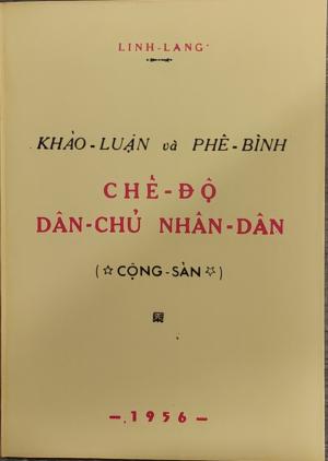 Khảo luận và phê bình - Chế độ dân chủ nhân dân